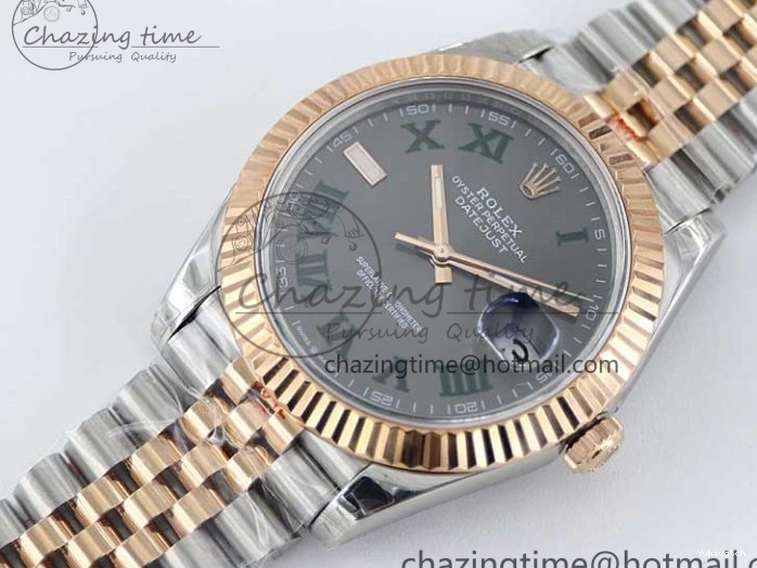 VR3235 904L Green on 126331 Edition Dial SS Bracelet RG Best 41 Steel TWF Jubilee 1:1 RG SS DateJust Roman Gray 0421